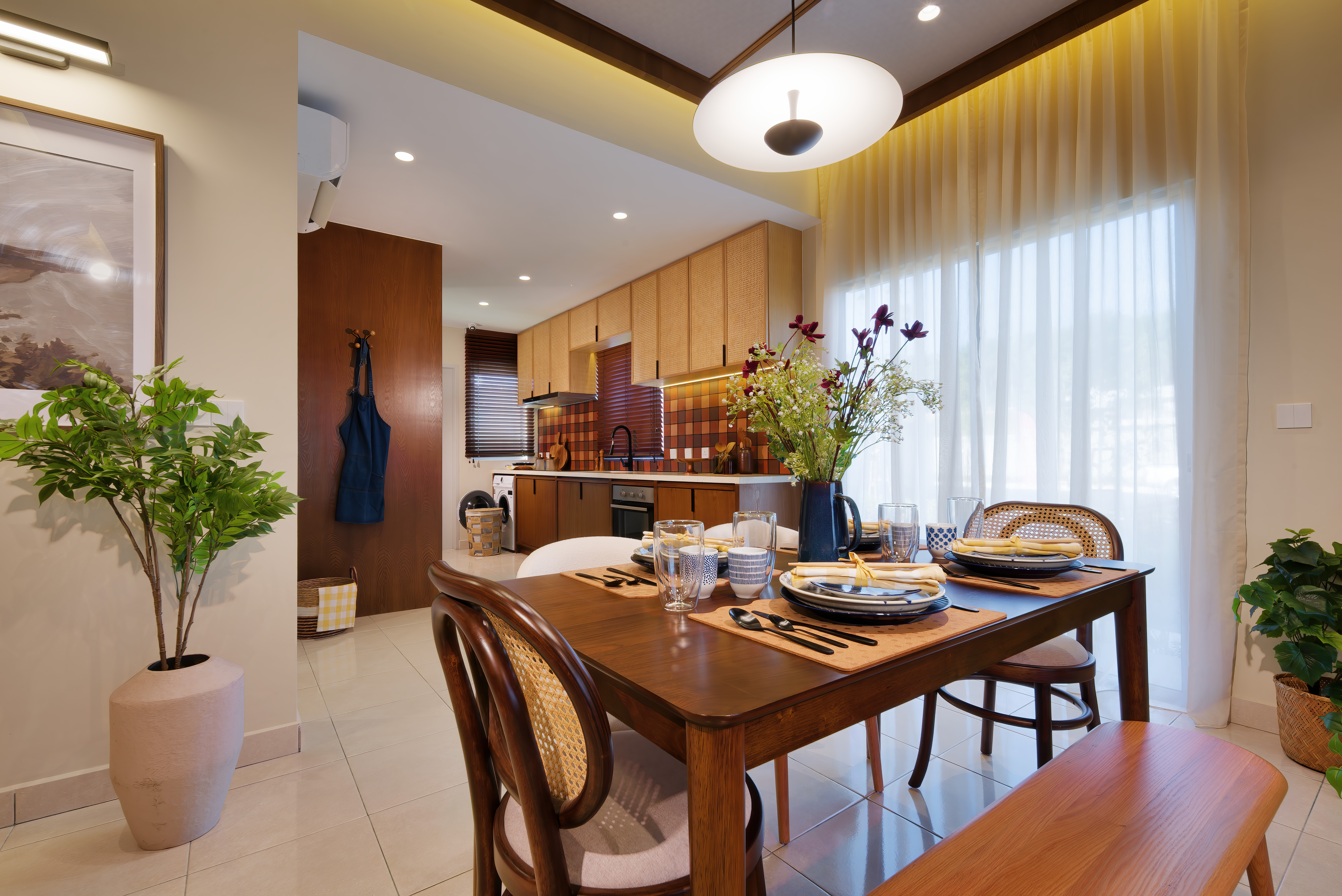 Warm dining area at M Legasi Show Unit
